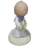 Precious Moments Figurine CC139003, You Make Me Hoppy- Girl and Boy with Frog