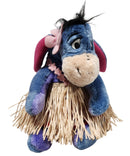 Eeyore with Grass Skirt, Vintage Disney Plush, Winnie the Pooh, 7"