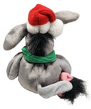 Holiday Eeyore, Vintage Disney Plush, Theme Park Edition, Winnie the Pooh, 10"