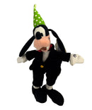 Happy New Year 2001 Goofy, Vintage Disney Plush, Mickey Mouse, 11"