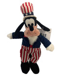 Uncle Sam Goofy, Vintage Disney Plush, Mickey Mouse, 10.5"