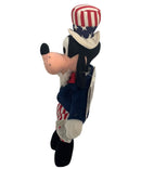 Uncle Sam Goofy, Vintage Disney Plush, Mickey Mouse, 10.5"