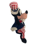Uncle Sam Goofy, Vintage Disney Plush, Mickey Mouse, 10.5"