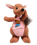 Kanga with Roo, Vintage Disney Plush, Mattel, Winnie the Pooh, 6"