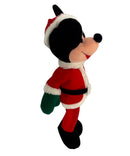 Santa Mickey, Vintage Disney Plush, Mickey Mouse, 8"