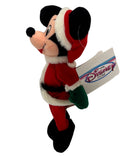 Santa Mickey, Vintage Disney Plush, Mickey Mouse, 8"