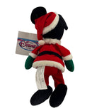 Santa Mickey, Vintage Disney Plush, Mickey Mouse, 8"