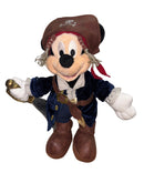 Mickey Mouse as Jack Sparrow Vintage Disney Plush Pirates Caribbean 11.3"