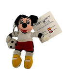 Mickey Mouse Soccer Keychain, Vintage Disney Plush, Mickey Mouse, 5"