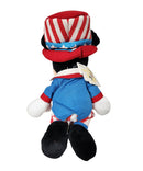 Uncle Sam Mickey, Vintage Disney Plush, Theme Park Edition, Mickey Mouse, 10"