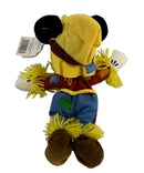 Scarecrow Mickey, Vintage Disney Plush, Theme Park Edition, Mickey Mouse, 9.5"