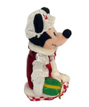 2002 Christmas Minnie Mouse, Vintage Disney Plush, 8.5"
