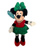 December Minnie Mouse w/ Necklace, Vintage Disney Plush, 8"