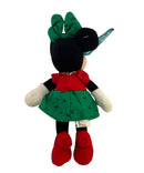 December Minnie Mouse w/ Necklace, Vintage Disney Plush, 8"