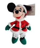 Santa Minnie, Vintage Disney Plush, Mickey Mouse, 9"