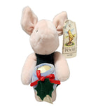 Classic Piglet, Vintage Disney Plush, Winnie the Pooh, 9"