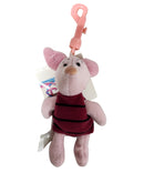 Piglet Keychain, Vintage Disney Plush, Winnie the Pooh, 5"