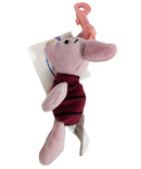 Piglet Keychain, Vintage Disney Plush, Winnie the Pooh, 5"