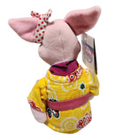 Kimono Piglet, Vintage Disney Plush, Japan Exclusive, Winnie the Pooh, 8"