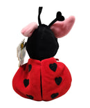 Ladybug Piglet, Vintage Disney Plush, Winnie the Pooh, 8"