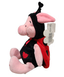 Ladybug Piglet, Vintage Disney Plush, Winnie the Pooh, 8"