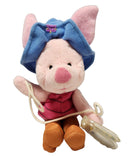 Lasso Roping Piglet, Vintage Disney Plush, Star Bean, Winnie the Pooh, 9"
