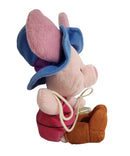 Lasso Roping Piglet, Vintage Disney Plush, Star Bean, Winnie the Pooh, 9"
