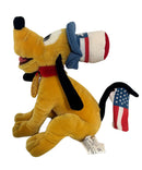 4th of July Pluto, Vintage Disney Plush, Mickey Mouse, 8"
