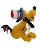 4th of July Pluto, Vintage Disney Plush, Mickey Mouse, 8"