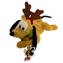 X'mas Reindeer Pluto, Vintage Disney Plush, Mickey Mouse, 9"