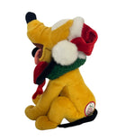 2008 Santa Pluto, Vintage Disney Plush, Mickey Mouse, 9"