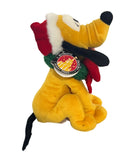 2008 Santa Pluto, Vintage Disney Plush, Mickey Mouse, 9"