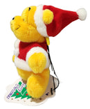 Christmas Pooh, Vintage Disney Plush, Tokyo Disneyland, Winnie the Pooh, 4"
