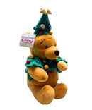 Christmas Tree Pooh Bear, Vintage Disney Plush, Winnie the Pooh, 14"