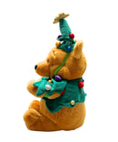 Christmas Tree Pooh Bear, Vintage Disney Plush, Winnie the Pooh, 14"