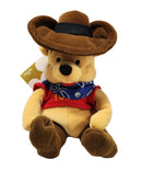 Cowboy Pooh, Vintage Disney Plush, Store Exclusive, Winnie the Pooh, 9"