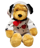Valentine Day Dalmation Pooh, Vintage Disney Plush, Winnie the Pooh, 14"