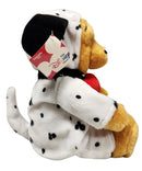 Valentine Day Dalmation Pooh, Vintage Disney Plush, Winnie the Pooh, 14"