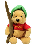 Fishing Pooh, Vintage Disney Plush, Winnie the Pooh, 8.5"