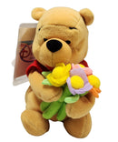 Flower Pooh , Vintage Disney Plush, Winnie the Pooh, 7.5"