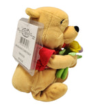 Flower Pooh , Vintage Disney Plush, Winnie the Pooh, 7.5"