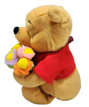 Flower Pooh , Vintage Disney Plush, Winnie the Pooh, 7.5"