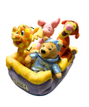 Pooh Bear Honey Vehicle, Vintage Disney Plush, Winnie the Pooh, 7.5"