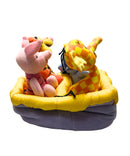 Pooh Bear Honey Vehicle, Vintage Disney Plush, Winnie the Pooh, 7.5"