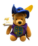 Musketeer Pooh Bear, Vintage Disney Plush, Winnie the Pooh, 8.5"