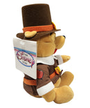 Pilgrim Pooh, Vintage Disney Plush, Winnie the Pooh, 9"