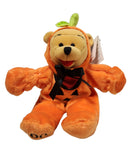 Pumpkin Pooh, Vintage Disney Plush, Winnie the Pooh, 8.5"