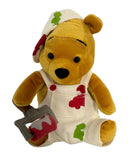 Painting Pooh, Vintage Disney Plush, Winnie the Pooh, 6.5"