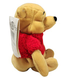 Pooh with Red Sweater, Vintage Disney Plush, Winnie the Pooh, 7.5"