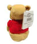 Pooh with Red Sweater, Vintage Disney Plush, Winnie the Pooh, 7.5"
